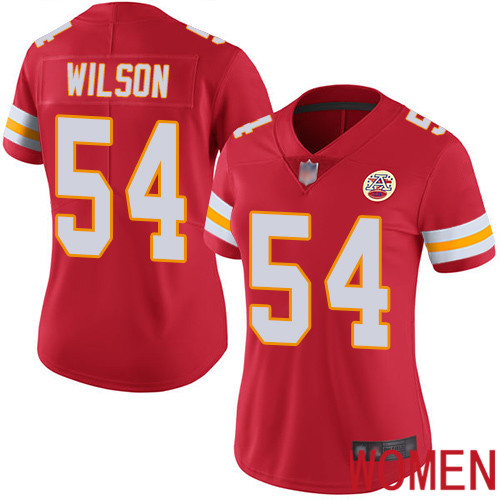 Women Kansas City Chiefs #54 Wilson Damien Red Team Color Vapor Untouchable Limited Player Nike NFL Jersey->women nfl jersey->Women Jersey